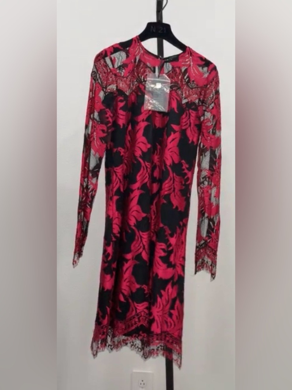 Just Cavalli Fuchsia Lace Dress. NWT. Size: US 4. Retail: $503. Asking: $360.